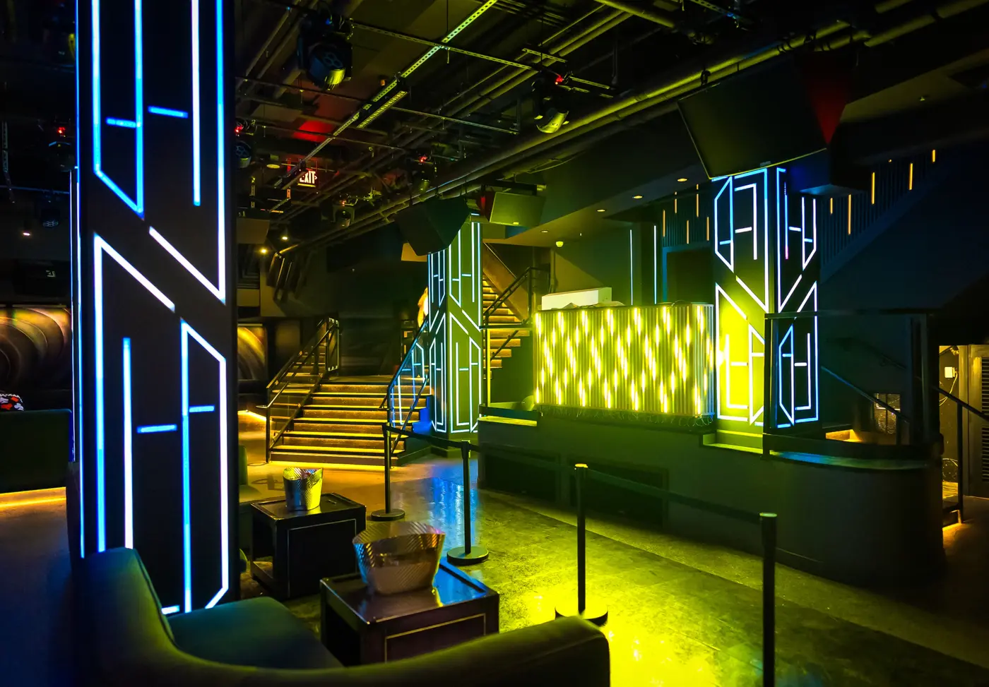 Private buyout setup in the main room at West 8